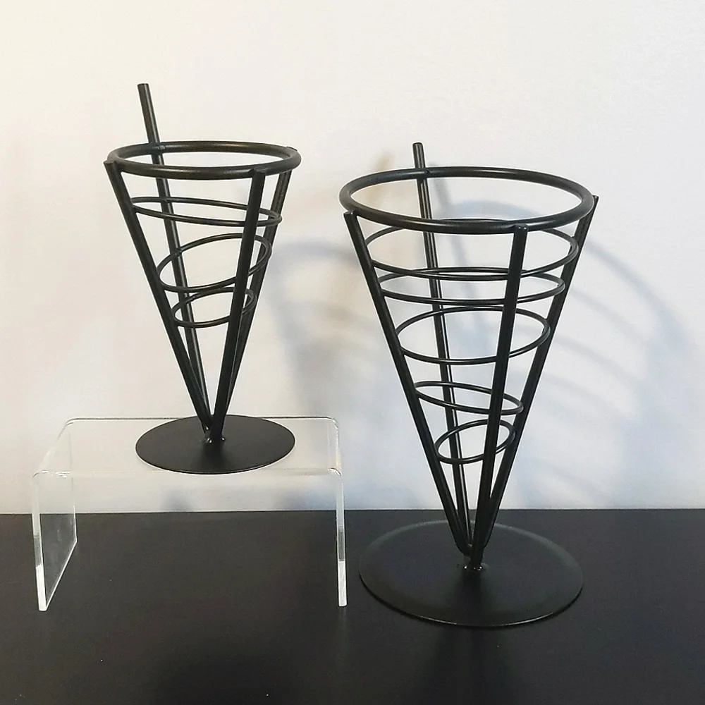 Set of Metal French Fry Cones